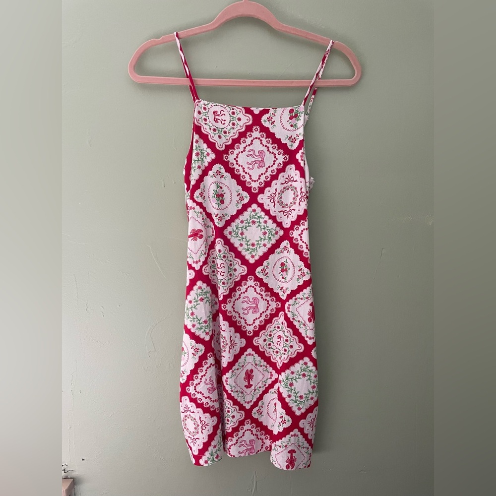 Red Printed Sun Dress